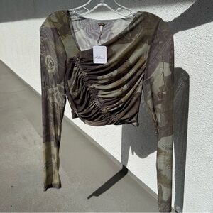 FREE PEOPLE sheer‎ crop top NWT